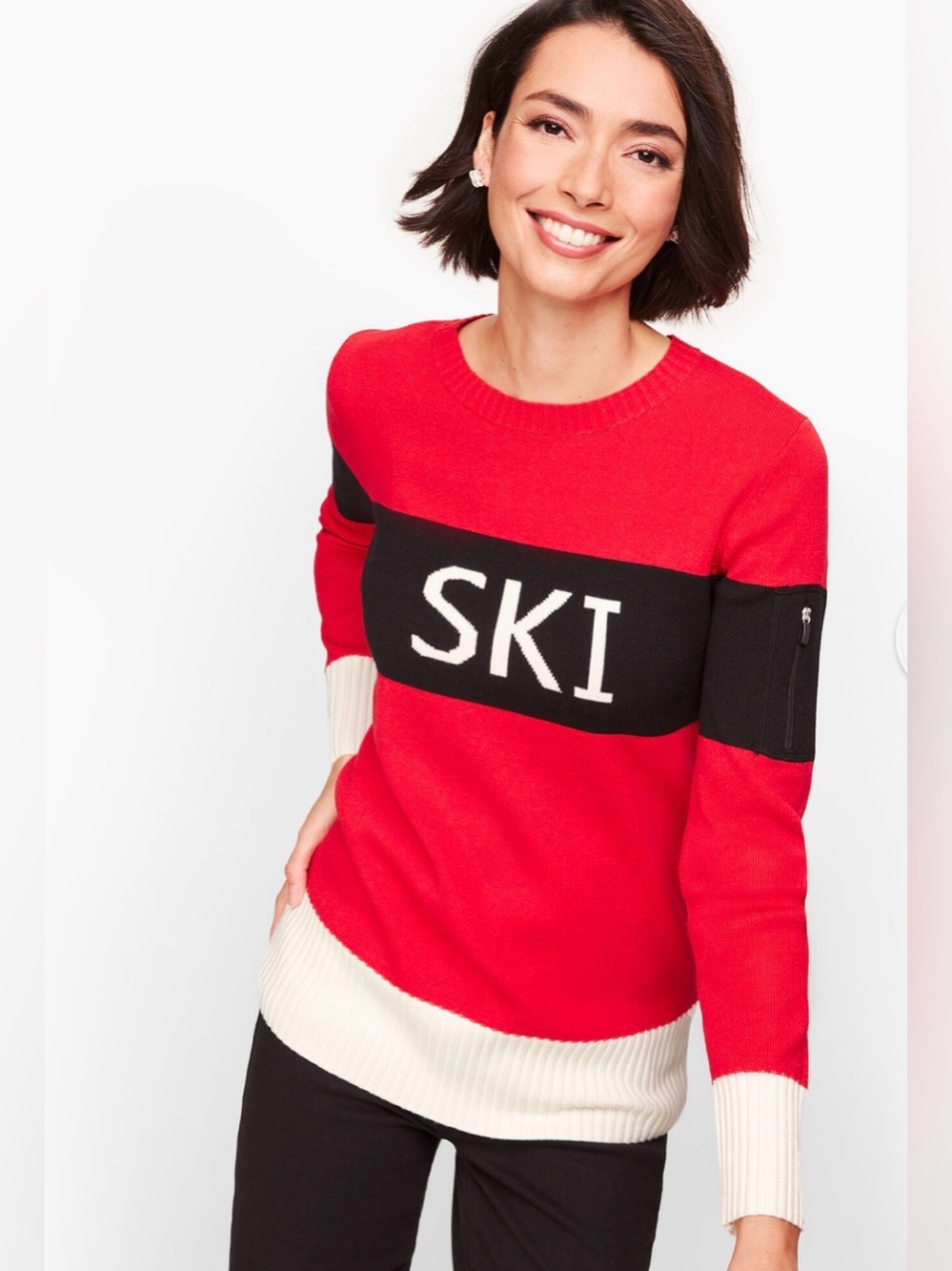 Talbots SKI Crewneck Sweater